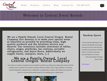 Tablet Screenshot of centraleventrentals.com